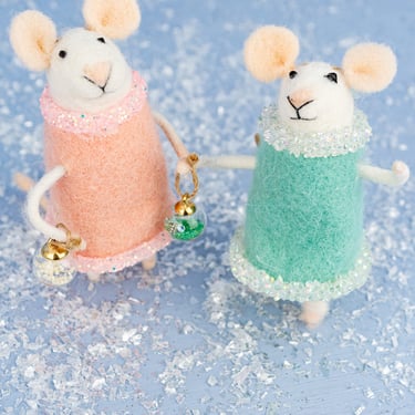 Ornament Ophelia &amp; Bauble Bella Mouse Ornaments