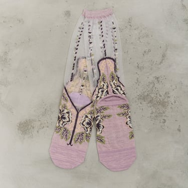 Kapital 200 Yarns VIETNAM SLIPPER See-Through Socks, LightPurple