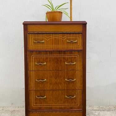 Art Deco Tall 4 Drawer Dresser