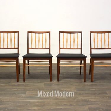 Walnut and Ash Dining Chairs - Set of 4 