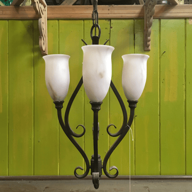 Murray Feiss 4-Light Pendant with Alabaster Shades