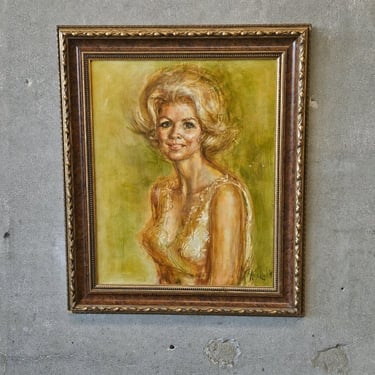 1969 Beautiful Blonde Original Oil on Canvas by Artis Lane