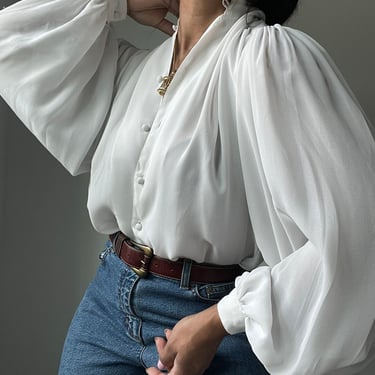 vintage semisheer dramatic blouse 