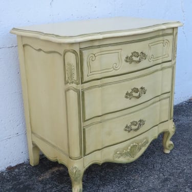 French Shabby Shic Painted Nightstand Side End Table 3963