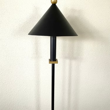 FLOOR LAMP MEMPHIS - Post Modern by Robert Sonneman for George Kovacs Black/Gold 