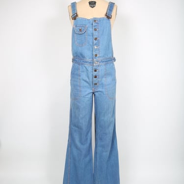 Vintage 70s Denim Overalls Hang Ten Denim Jumpsuit Streetwear Country 