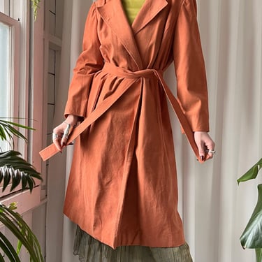 70s Belted Ultra Suede Trench