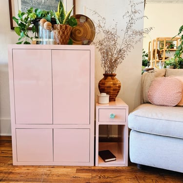 Pink Media Cabinet and Nightstand