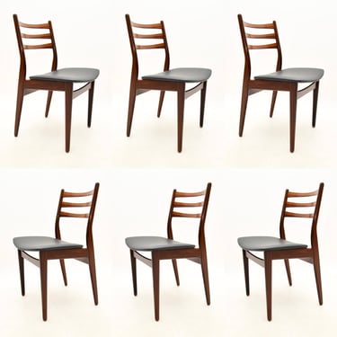 Set of Six Danish Vintage Rosewood Dining Chairs