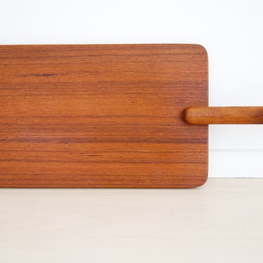 Danish Modern ESA Teak Rectangular Cheese Platter/ Serving Board Tray With Handle Made in Denmark 