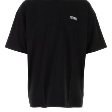 Vetements Unisex Black Cotton T-Shirt