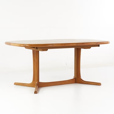 Dyrlund Mid Century Teak Expanding Dining Table with 2 Leaves - mcm 