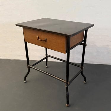 Industrial Black Laminate Top Mail Room Work Table