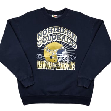 Vintage 1996 University of Northern Colorado Bears Football National Champions Crewneck Sweatshirt Pullover Size Large/XL 