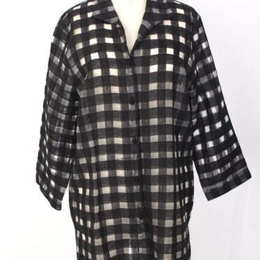 Connie Roberson Linen Check Tunic