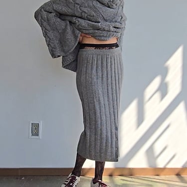 Storm Wool Knit Rib Skirt (M)