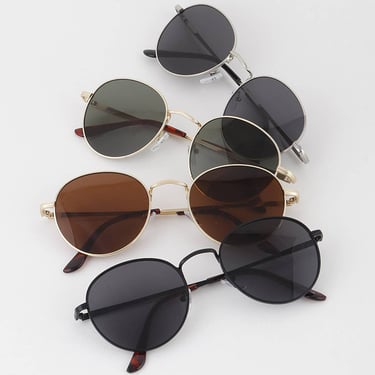 Minimal Tinted Round Sunglasses