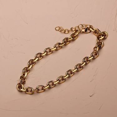 18K Gold Plated Chunky Guy Chain Necklace