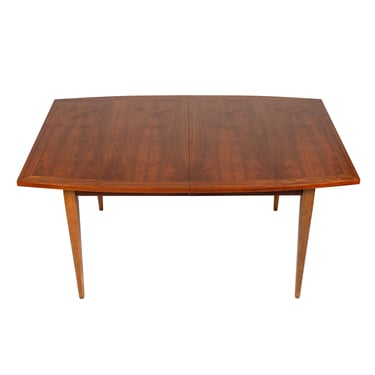 American Modernist Walnut Expanding Dining Table w 3 Leaves