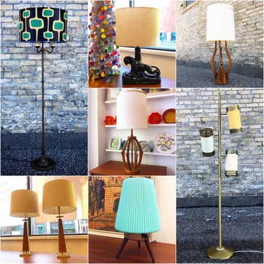 Midmodmen+friends Lamp Collectionwe Have A Variety Of Vintage Mid-century Lamps In The Store, From Floor And Desk Lamps To Showy Lamps And Accent Lighting. The Selection Changes Regularly, But We Keep It Fresh Every Week.