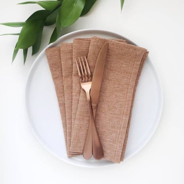 Cinnamon Linen Napkins 