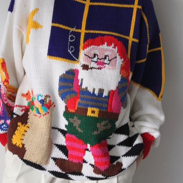 Sweet Vintage Santa's Workshop Sweater