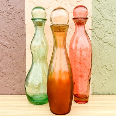 Set of Three Colorful MCM Jars