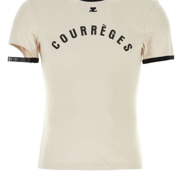 Courreges Man Light Grey Cotton T-Shirt