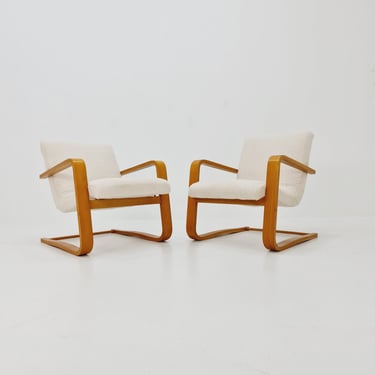 Mid-century pair of German lounge armchairs, Bentwood 1960s 