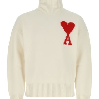 Ami Man Ivory Wool Sweater