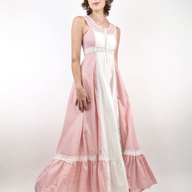 Tickled Pink Gingham Gunne Sax Dress