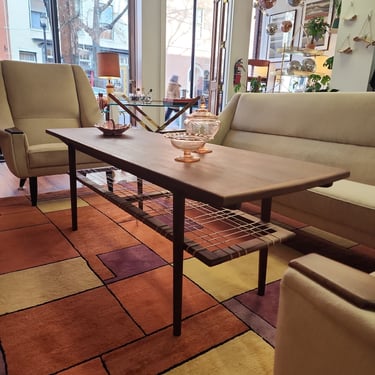 Danish Teak Coffee Table with Shelf