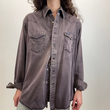 faded Wrangler western snap shirt 