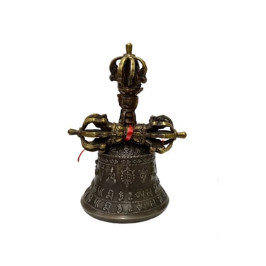 Handmade Bronze Metal Tibetan Ritual Bell and Vajra Dorje Set ws2884E 