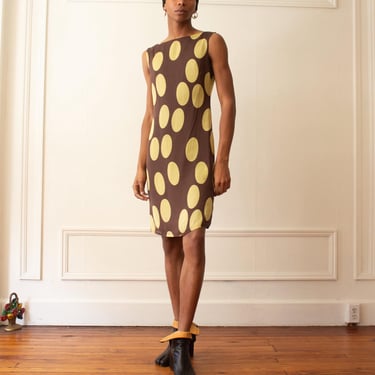 Early 1990s Katharine Hamnett Silk Dotted Slip Dress 