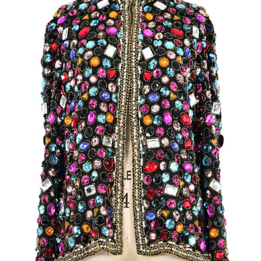 1980s Jewel Embellished Silk Jacket