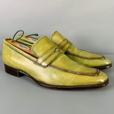 GRAVATI Size 9.5 Tan Beige 17293 Leather Penny Loafer  display picture 1
