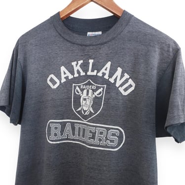 vintage t shirt / Oakland Raiders shirt / 1980s Oakland Raiders sun faded thin single stitch t shirt Medium 