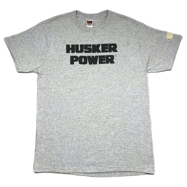 Vintage 90s Husker Power Products Promotional Graphic T-Shirt Size Large 