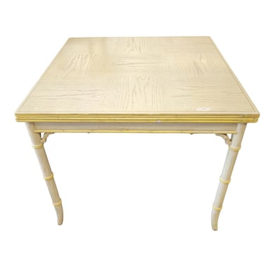 Faux Bamboo Square Game Expandable Dining Table 