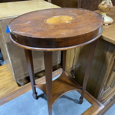 Oval In-Laid Side Table
