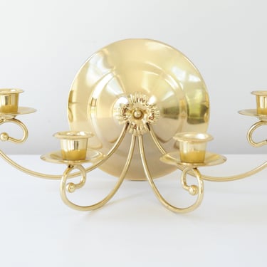 Vintage Brass 4 Arm Wall Sconce 