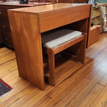 Danish Teak Vanity and Stool