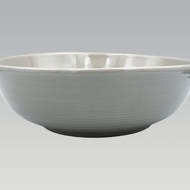 Franciscan Reflections Smoke Grey Large Salad Serving Bowl | Vintage California Pottery 11 Inch Bowl 