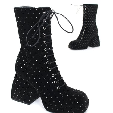 Nodaleto Glitter Dot Platform Boots