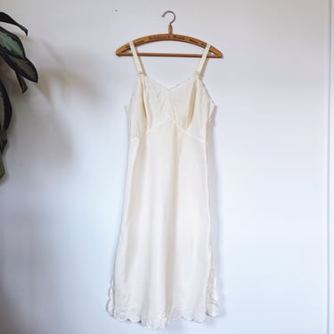 Vintage Barbizon Cream White Nightgown - Small 