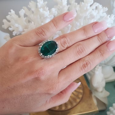 Gorgeous Green Cocktail Ring