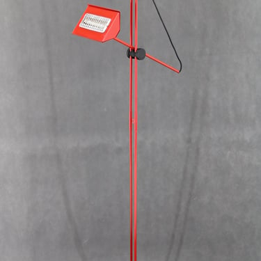 1980s Halogen Red Floor Lamp, Italy / Italian Design / red lamp 