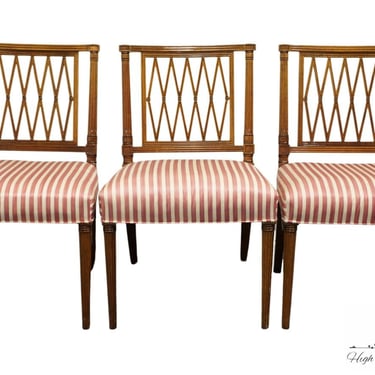 Set of 3 BAKER FURNITURE Solid Mahogany Traditional Style Dining Side Chairs 