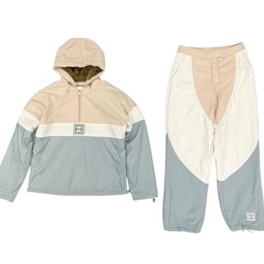 Chanel Tri-Color Logo Jacket Set